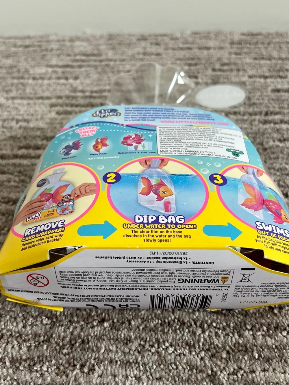 NWT Little Live Pets Lil’ Dippers Neon Fish